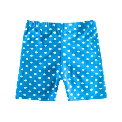 Kids Girls Basic Polka Dot Elastic Beach Shorts Summer Cotton Polyester Swimwear