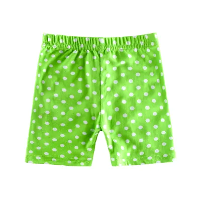 Kids Girls Basic Polka Dot Elastic Beach Shorts Summer Cotton Polyester Swimwear
