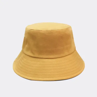 Unisex Simple Solid Color Cotton Sunscreen Bucket Hat