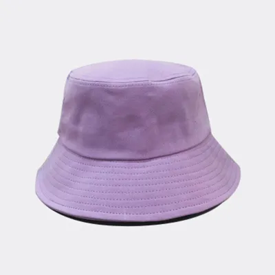 Unisex Simple Solid Color Cotton Sunscreen Bucket Hat