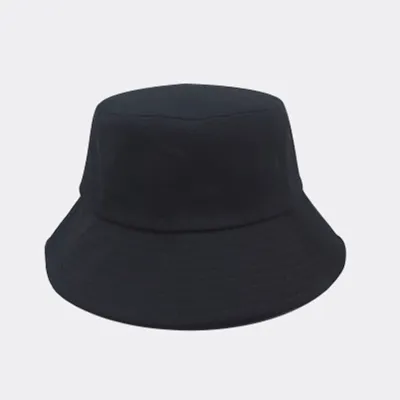 Unisex Simple Solid Color Cotton Sunscreen Bucket Hat