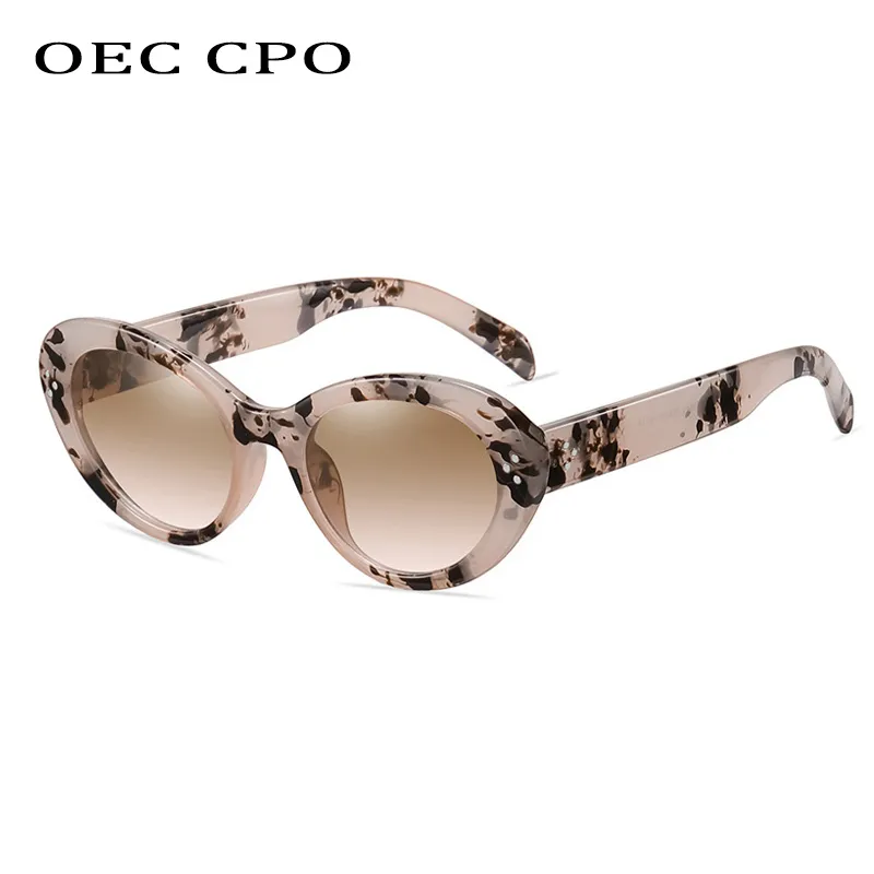 Women Vintage Cat Eye Rivet Sunglasses