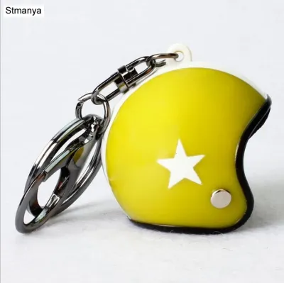 Unisex Creative Motorcycle Helmet Shaped Metal Key Chain