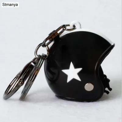 Unisex Creative Motorcycle Helmet Shaped Metal Key Chain