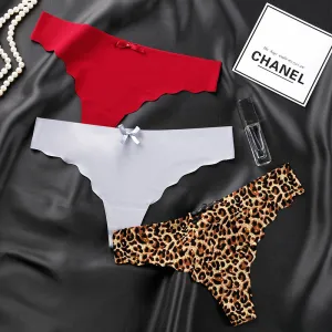 Women Basic Comfortable Low Waist Panty Leopard Print