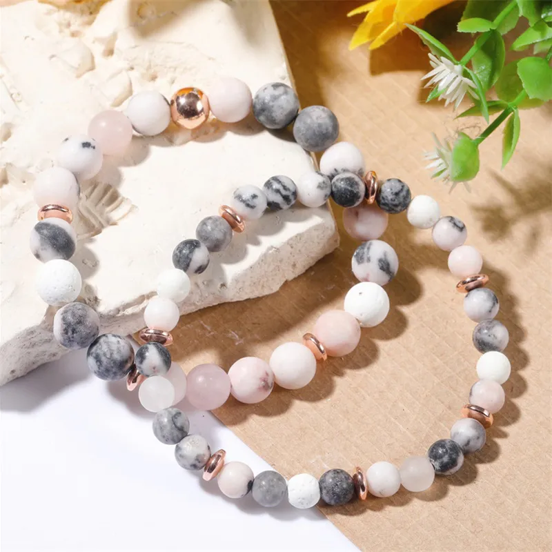 Unisex Galaxy Solar System Eight Planets Natural Stone Bracelet