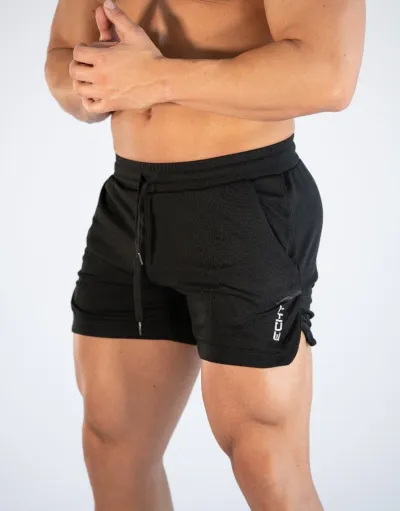 Summer Sports Men Fitness Casual Running Mesh Quick-Drying Breathable Tight Training Shorts Plus Size