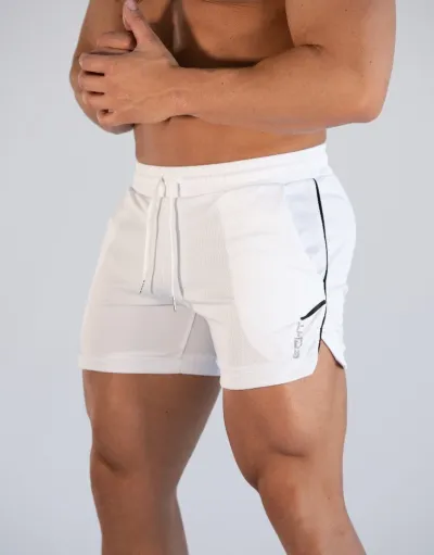 Summer Sports Men Fitness Casual Running Mesh Quick-Drying Breathable Tight Training Shorts Plus Size