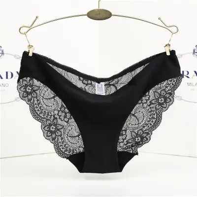 Women Sexy Lace Satin Breathable Comfortable Panty