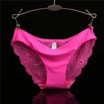 Women Sexy Lace Satin Breathable Comfortable Panty