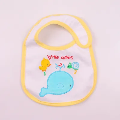 Kids Cute Cartoon Pattern Pure Cotton Three-layer Waterproof Bib Saliva Towel