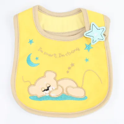 Kids Cute Cartoon Pattern Pure Cotton Three-layer Waterproof Bib Saliva Towel