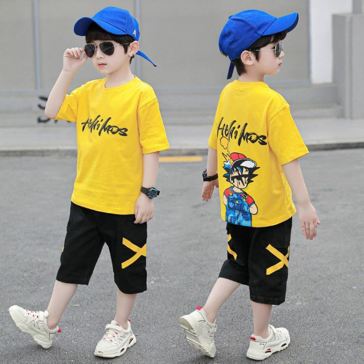 Wholesale Kids Boys Basic Round Neck Short Sleeve T-shirt