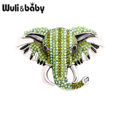 Unisex Unique Rhinestone Sparkling Elephant Shaped Alloy Brooch