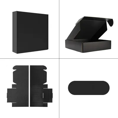 Simple Rectangle Shaped Solid Color Universal Packaging Aircraft Box - Corrugated Cardboard Kraft Paper Folding Carton Customizable