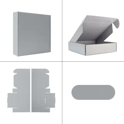Simple Rectangle Shaped Solid Color Universal Packaging Aircraft Box - Corrugated Cardboard Kraft Paper Folding Carton Customizable