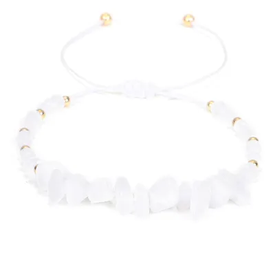 Unisex Plain Irregular Geometric Crushed Stone Strand Bracelet