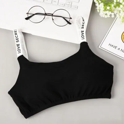 Women Casual Letter Printing Color Blocking Breathable Bra
