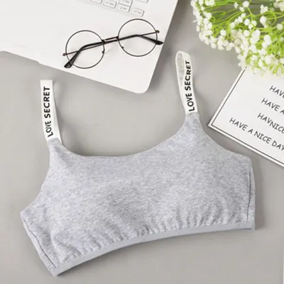 Women Casual Letter Printing Color Blocking Breathable Bra