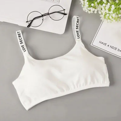 Women Casual Letter Printing Color Blocking Breathable Bra