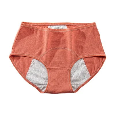 Women Basic Breathable Soft Mid Waist Period Panty Cotton