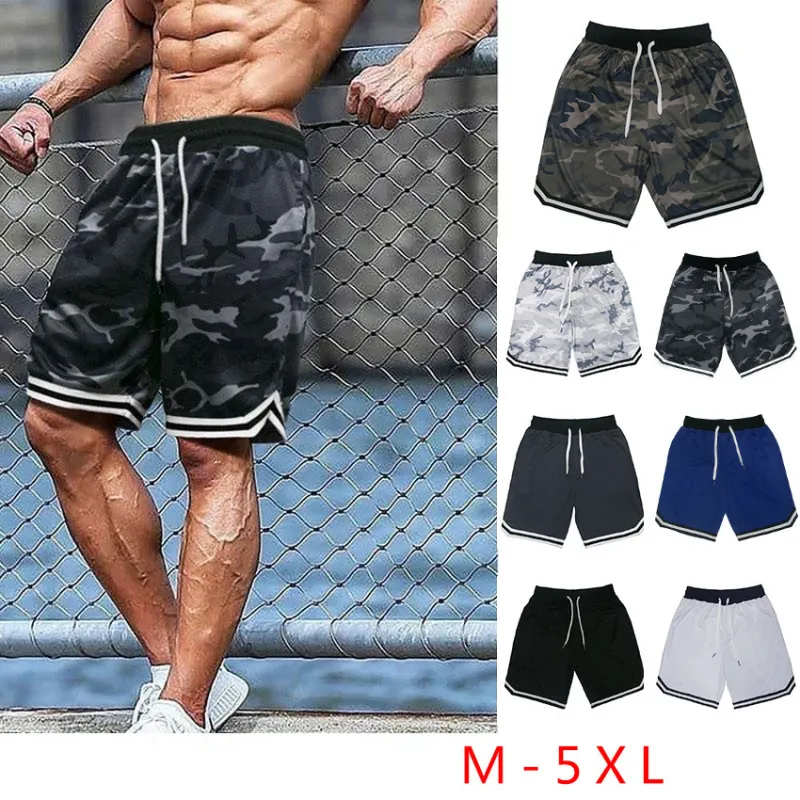 Summer Large Size Men Quick-Drying Outdoor Fitness Basketball Shorts Sports Casual