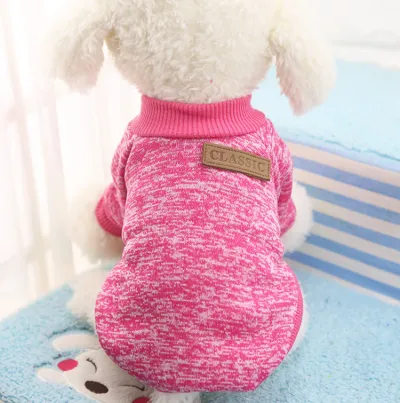 Small Pet Clothes Dogs Cat Cartoon Pattern Soft Knitted Outfit All Seasons