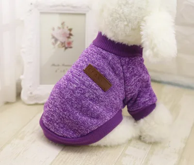 Small Pet Clothes Dogs Cat Cartoon Pattern Soft Knitted Outfit All Seasons