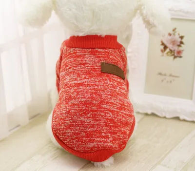 Small Pet Clothes Dogs Cat Cartoon Pattern Soft Knitted Outfit All Seasons