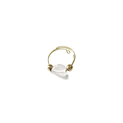 Women Exquisite Natural Chalcedony Stone All-match Ring