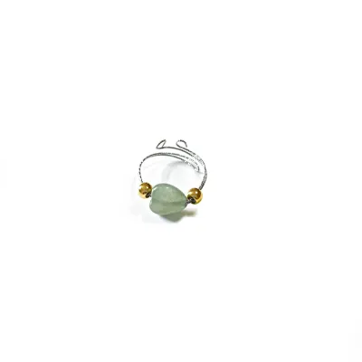 Women Exquisite Natural Chalcedony Stone All-match Ring