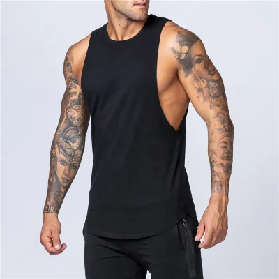 Cotton Workout Gym Tank Top Men Muscle Sleeveless Sports Tank Top