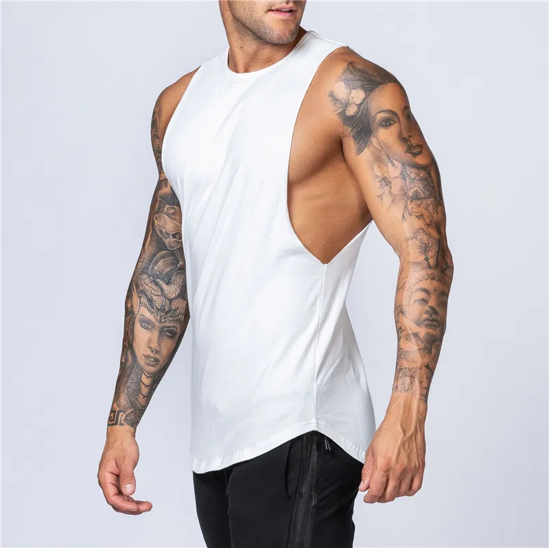 Cotton Workout Gym Tank Top Men Muscle Sleeveless Sports Tank Top