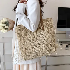 Bohemian Style Casual Woven Tote Bag
