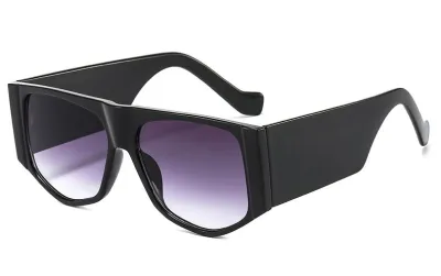 Unisex Unique Oversized Frame Wide Temples Design Sunglasses