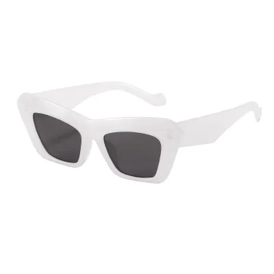 Women Retro Cat Eye Jelly Color Frame Sunglasses