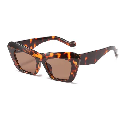 Women Retro Cat Eye Jelly Color Frame Sunglasses