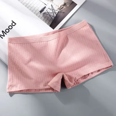 Summer Women Comfortable Solid Color Cotton Spandex Safetypants