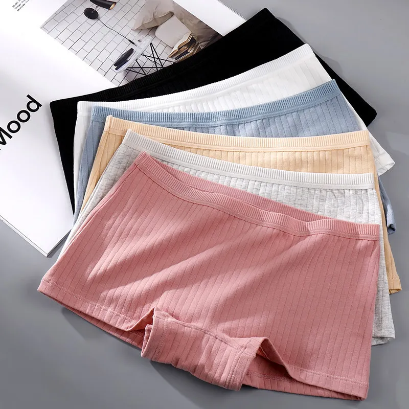 Summer Women Comfortable Solid Color Cotton Spandex Safetypants