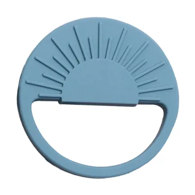 Baby Basic Solid Color Round Silicone Molar Teether Stick Toy