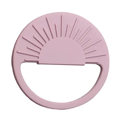 Baby Basic Solid Color Round Silicone Molar Teether Stick Toy