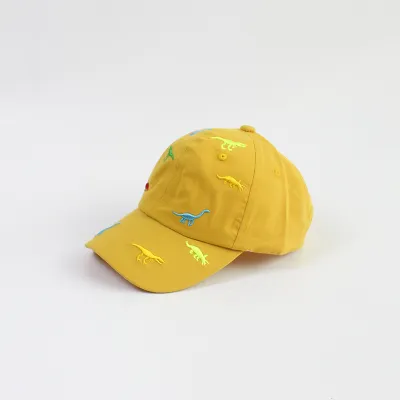 New Kids Cute Cartoon Dinosaur Embroidery Adjustable Beach Baseball Cap