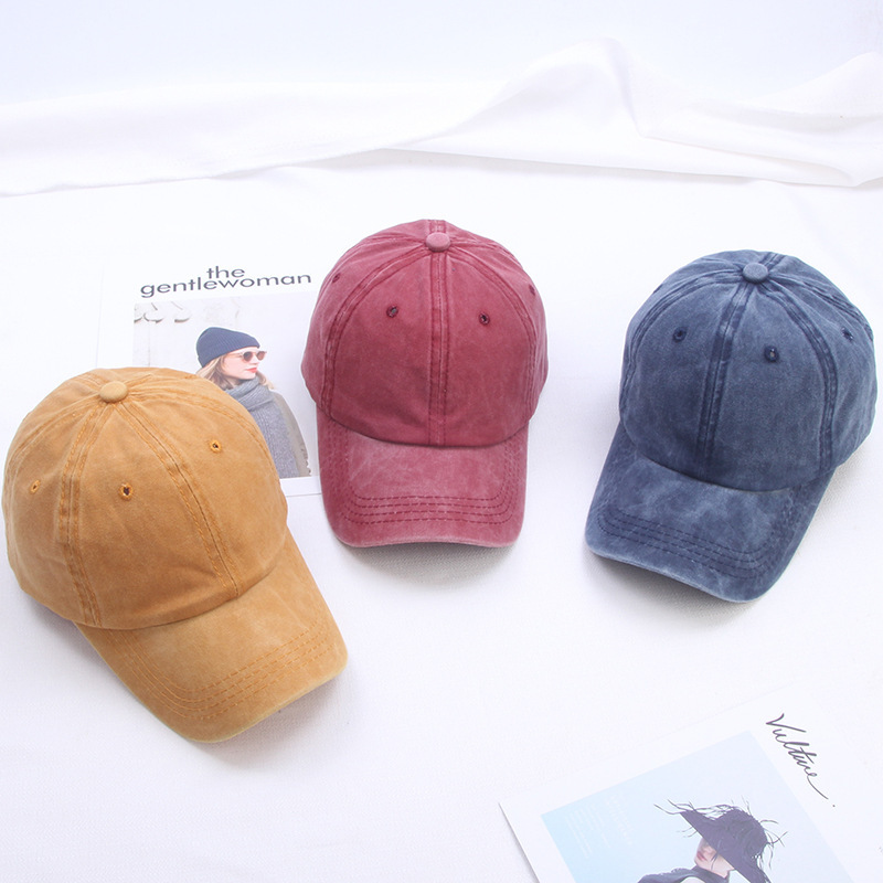 Wholesale Unisex Casual Washed Denim Solid Color Baseball Cap Wholesale Unisex Casual Washed Denim Solid Color Baseball Cap