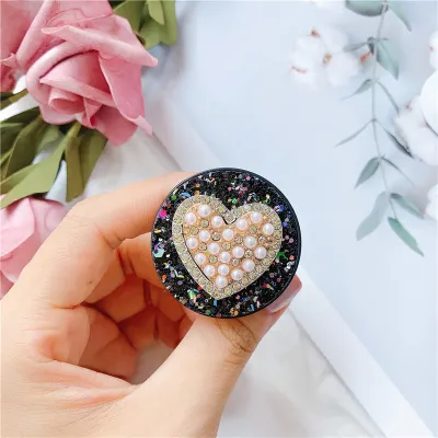 Cute Universal Imitation Pearl Folding Lazy Desktop Phone Ring Holder