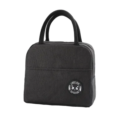 Women Convenient Fresh Cooler Waterproof Nylon Portable Zipper Thermal Oxford Lunch Handle Bag