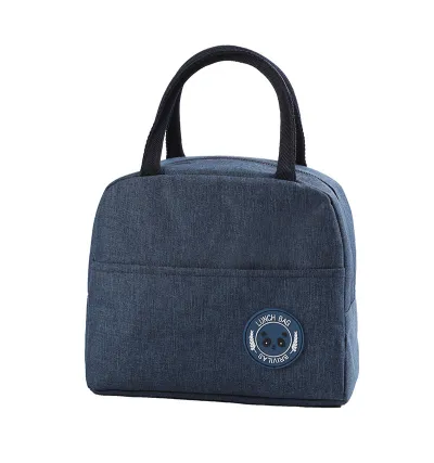 Women Convenient Fresh Cooler Waterproof Nylon Portable Zipper Thermal Oxford Lunch Handle Bag