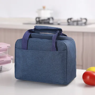 Portable Insulated Lunch Bag Thermal Cooler Tote Handbag Large Capacity Nylon Oxford Food Storage Bags