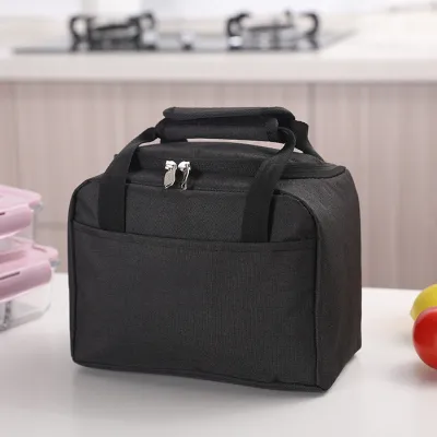 Portable Insulated Lunch Bag Thermal Cooler Tote Handbag Large Capacity Nylon Oxford Food Storage Bags