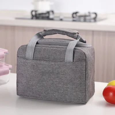 Portable Insulated Lunch Bag Thermal Cooler Tote Handbag Large Capacity Nylon Oxford Food Storage Bags