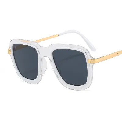Unisex Classic Oversized Square Frame Gradient Lenses Sunglasses